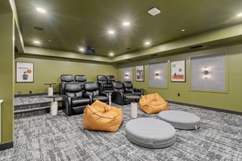 Movie theater with surround sound